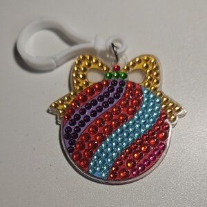 Colorful Rhinestone Ornament Keychain Diamond Art Style